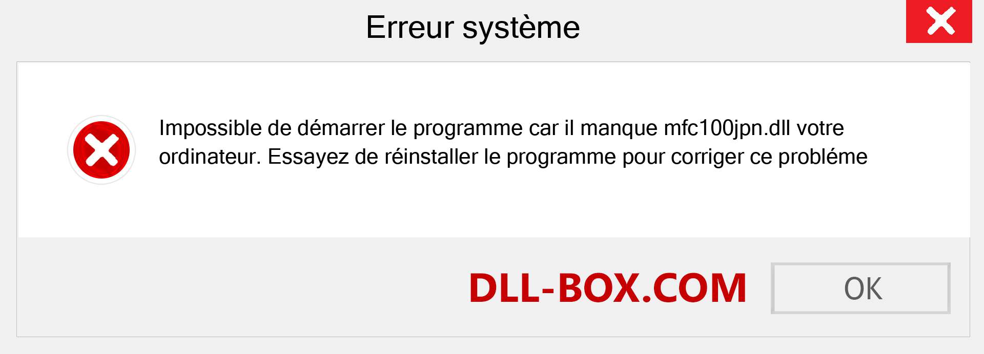 Le fichier mfc100jpn.dll est manquant ?. Télécharger pour Windows 7, 8, 10 - Correction de l'erreur manquante mfc100jpn dll sur Windows, photos, images